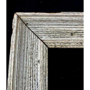 Vintage Modernist Wood Picture Frame 20 x 24 Whitewash Antique Heydenryk Style